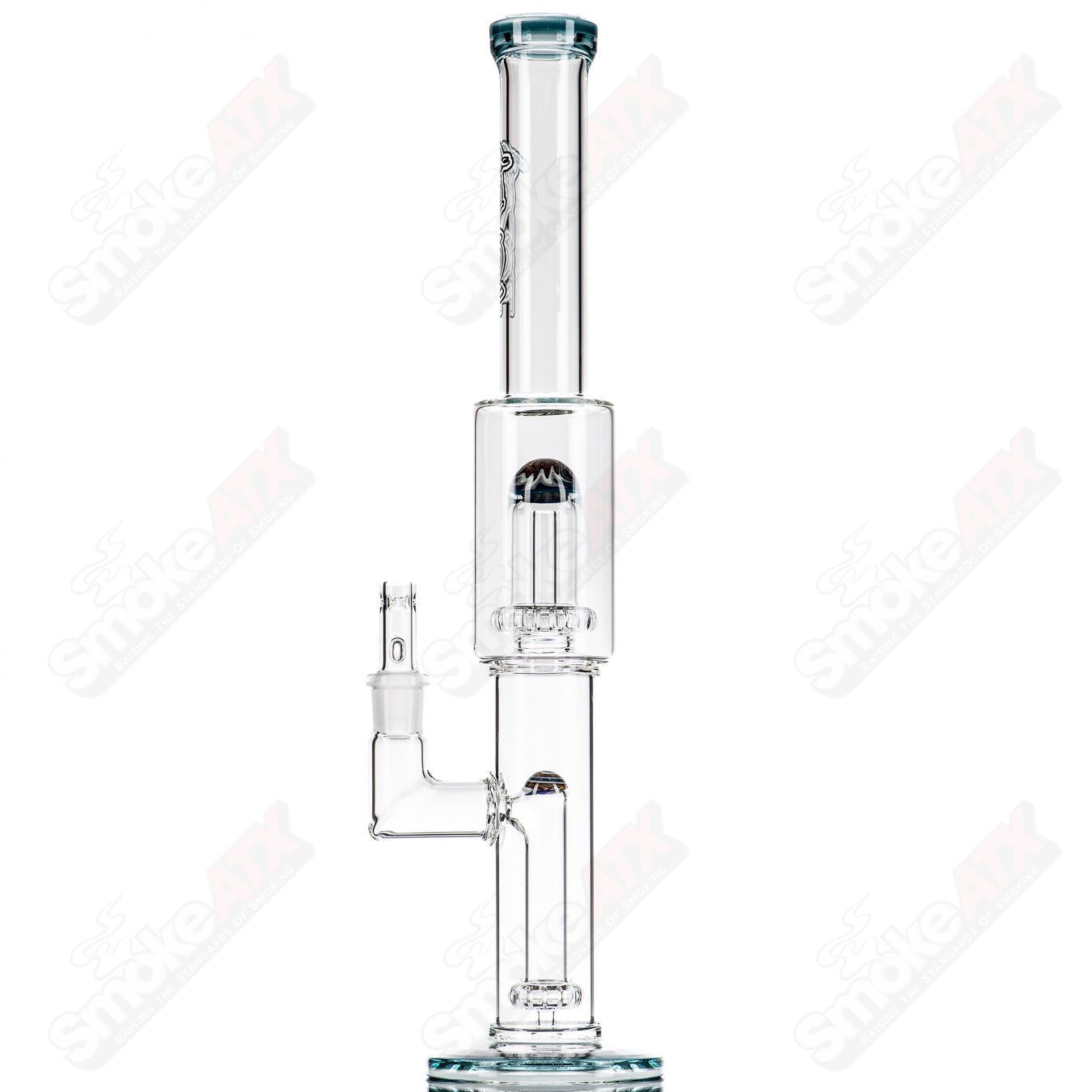 4 18mm Full Size Circ to Circ w/ Reversal Caps by Toro Glass - Smoke ATX