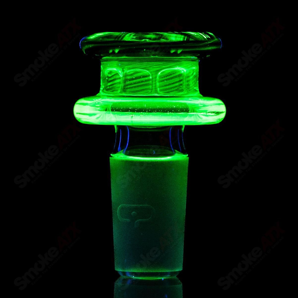 Mobius UV color elements multi-hole bowl for heady glass, 19mm diameter, designed for 4mm accessories, vibrant and durable.
