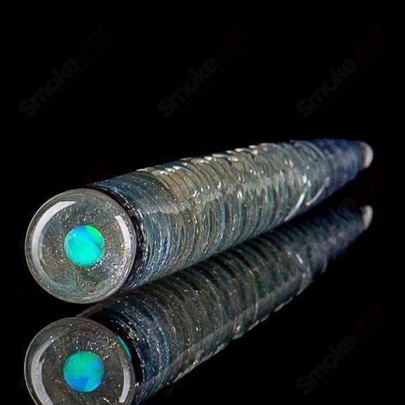 Sovereignty Glass heady glass spiral poker tool with opal accents, featuring intricate design and vibrant colors.