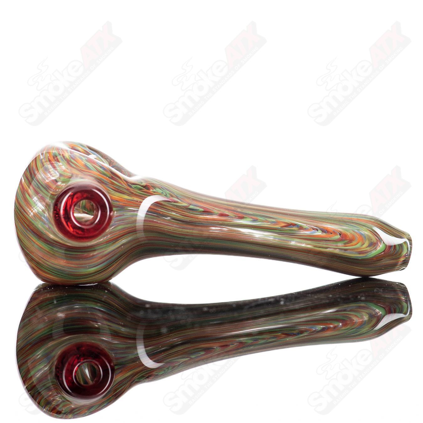 4 Rainbow Grit Reversal Spoon by JMK Glass - Smoke ATX