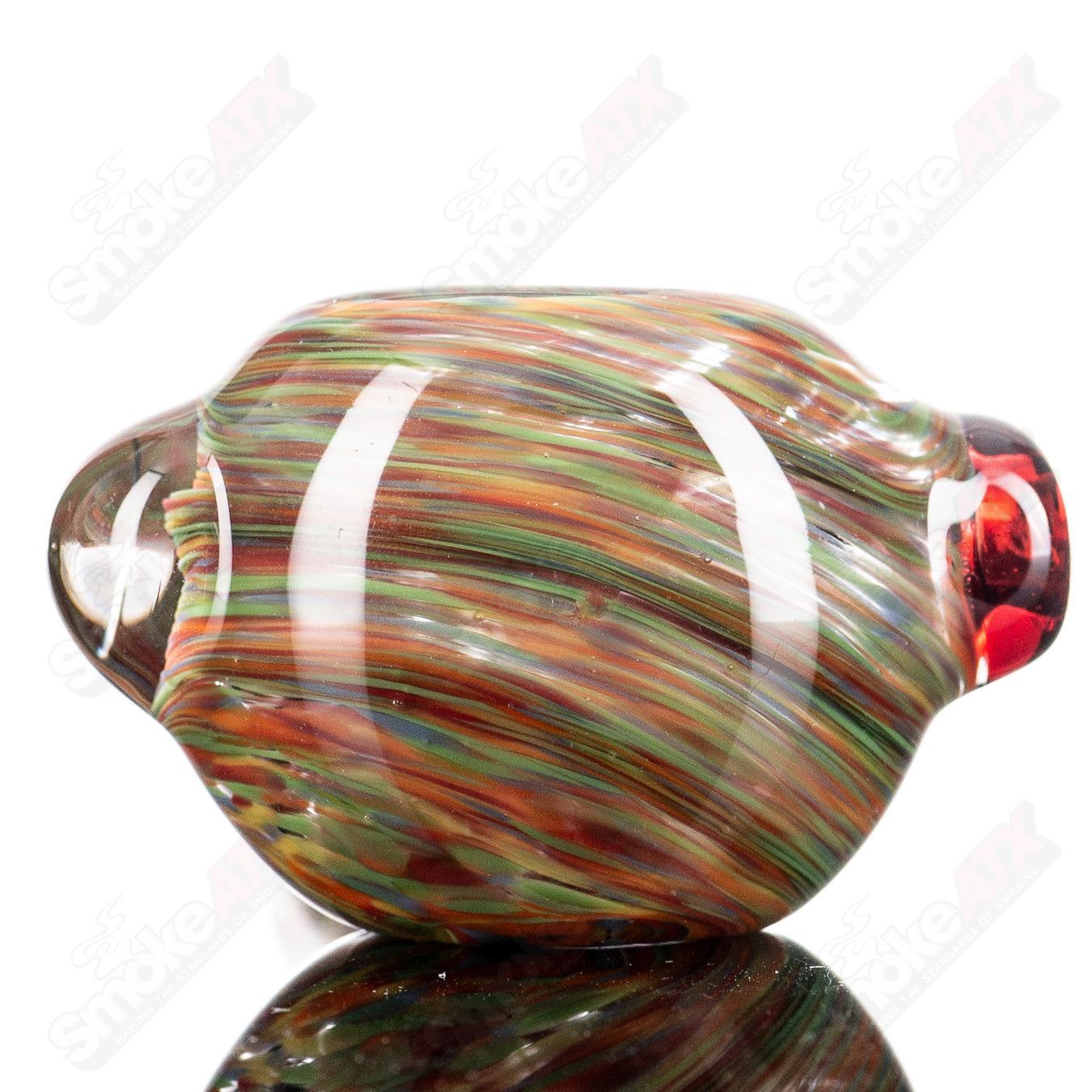 4 Rainbow Grit Reversal Spoon by JMK Glass - Smoke ATX