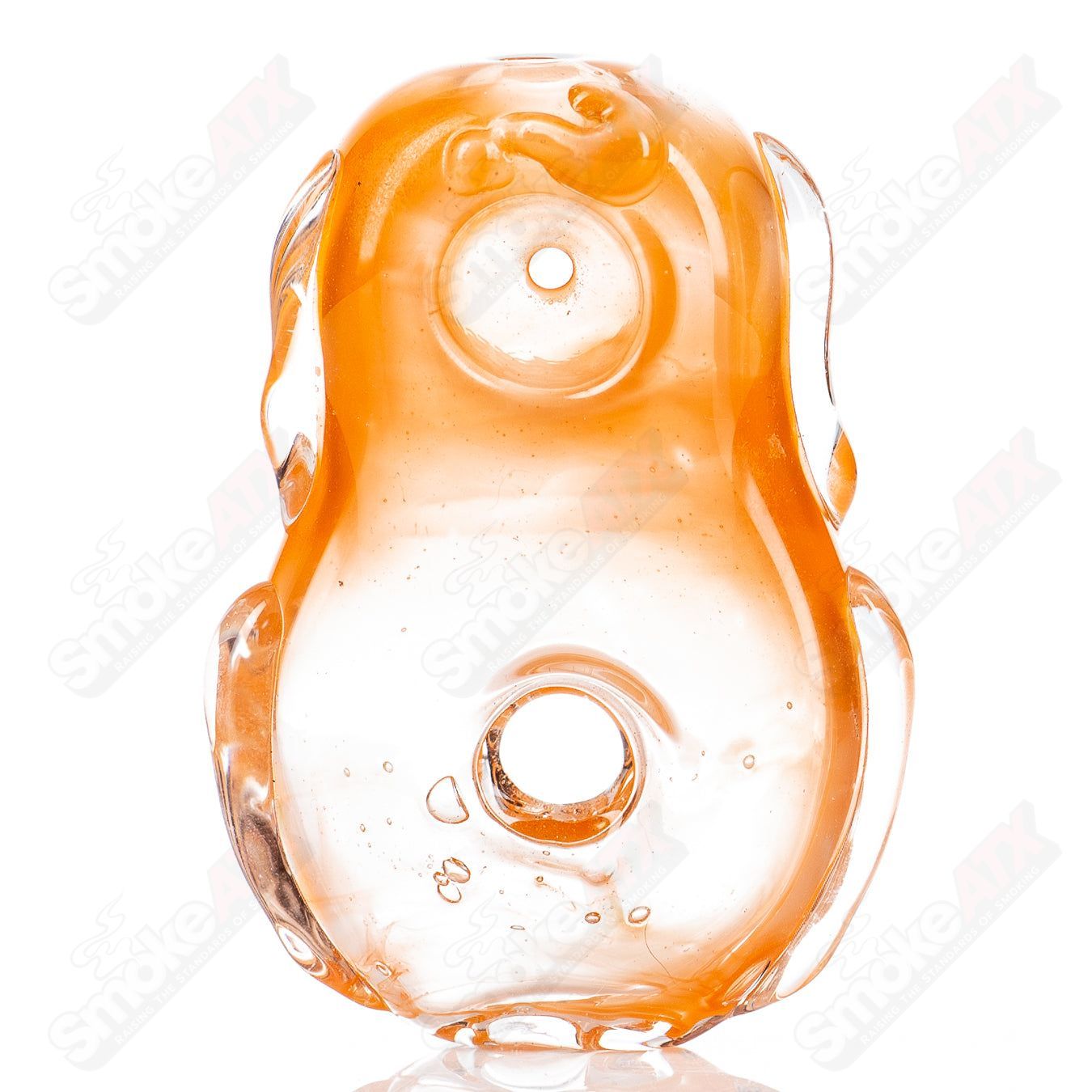 Glass Goddess Pipe by Nobody, clear glass pipe featuring a detailed goddess design, perfect for smoking accessories.