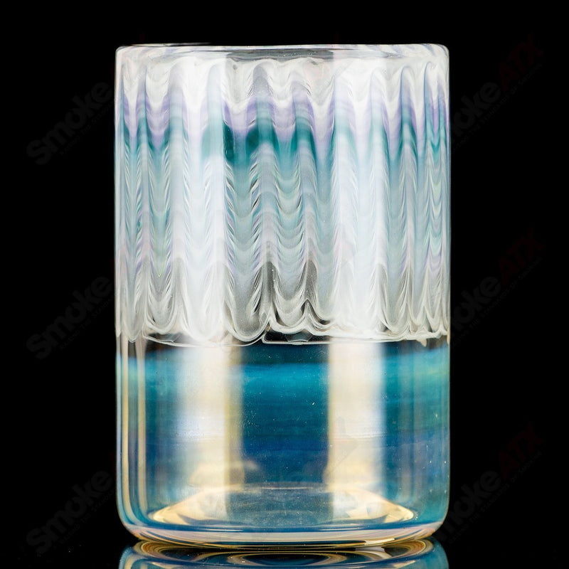 White/Lavender/Teal Wrap N Rake Tumbler by Ed Wolfe Glass - Smoke ATX