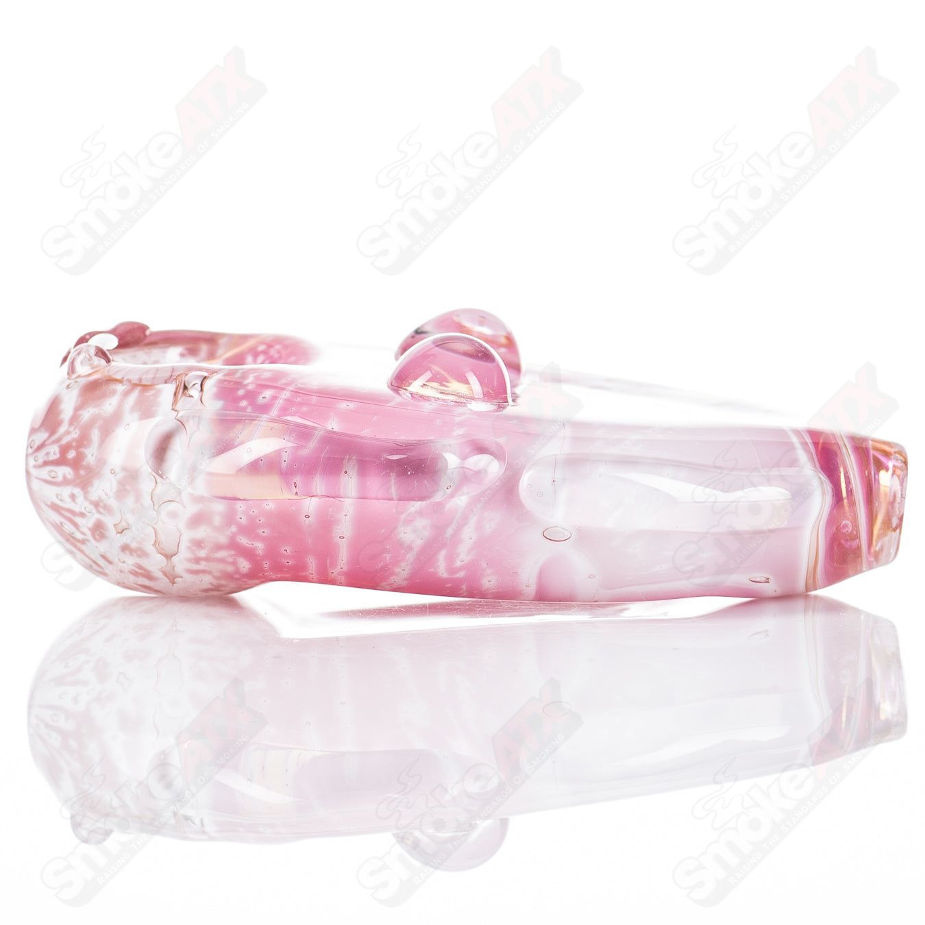 Glass Goddess Pipe by Nobody, clear glass pipe with intricate goddess design, suitable for smoking accessories.