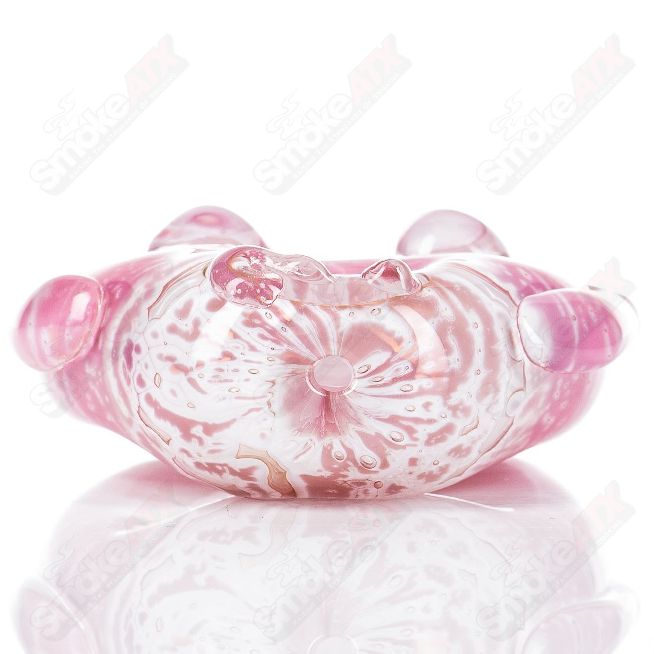 Glass Goddess Pipe by Nobody featuring a clear glass design with intricate goddess details and smooth mouthpiece.