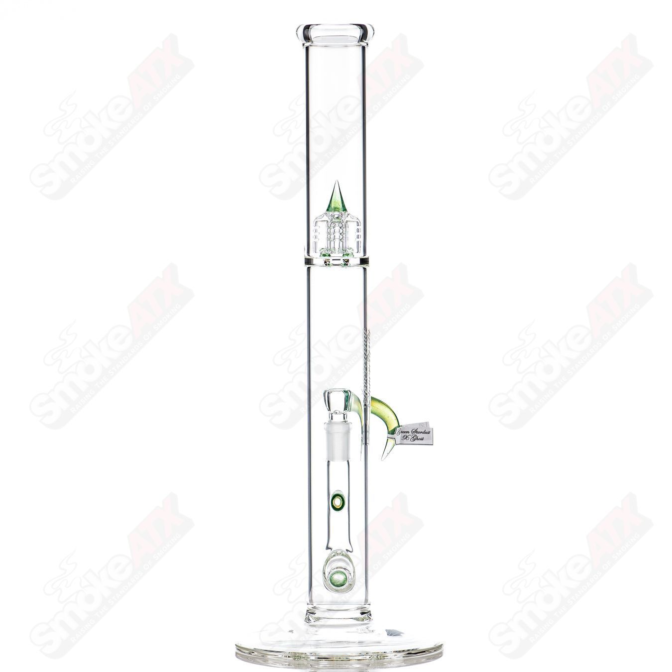Sovereignty Glass 44x4 DG Stemline Minor Accent straight glass tube with colorful design and clear glass finish.