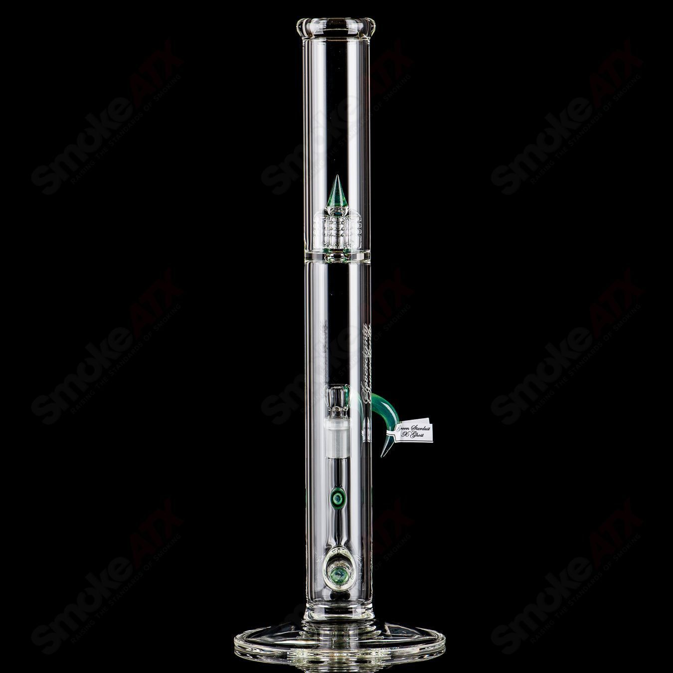 Sovereignty Glass 44x4 DG Stemline Minor Accent straight glass tube with colorful design and clear glass construction.