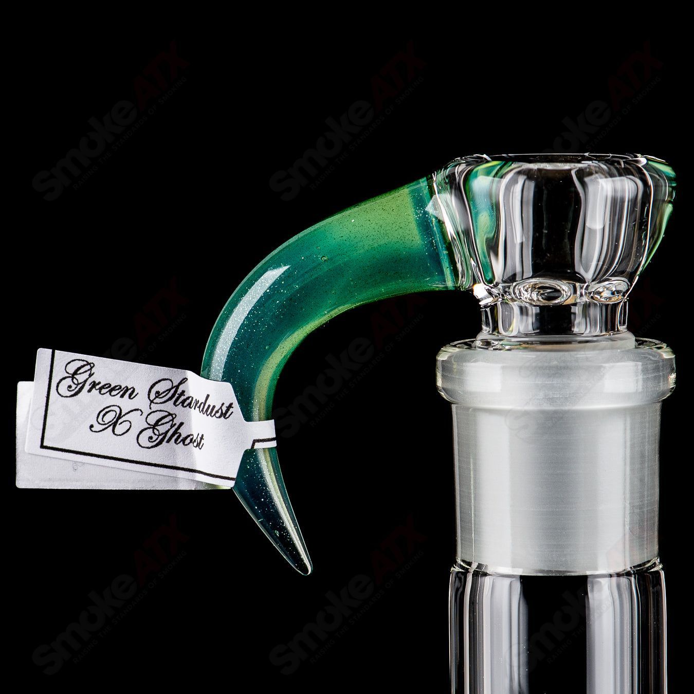 Sovereignty Glass Stemline Minor Accent 44x4-inch straight glass tube with DG design, showcasing clear and colorful accents.