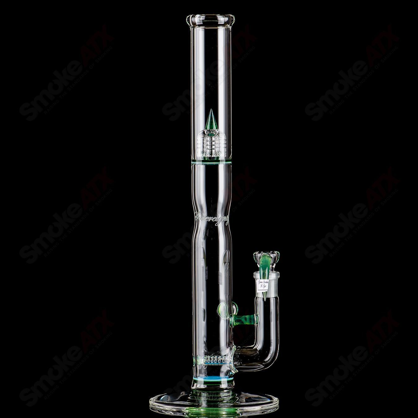 Sovereignty Glass 44x4 G-Line Partial Accent Straight Tube with Body Reduction Millie and Seal Accents for glassware collection