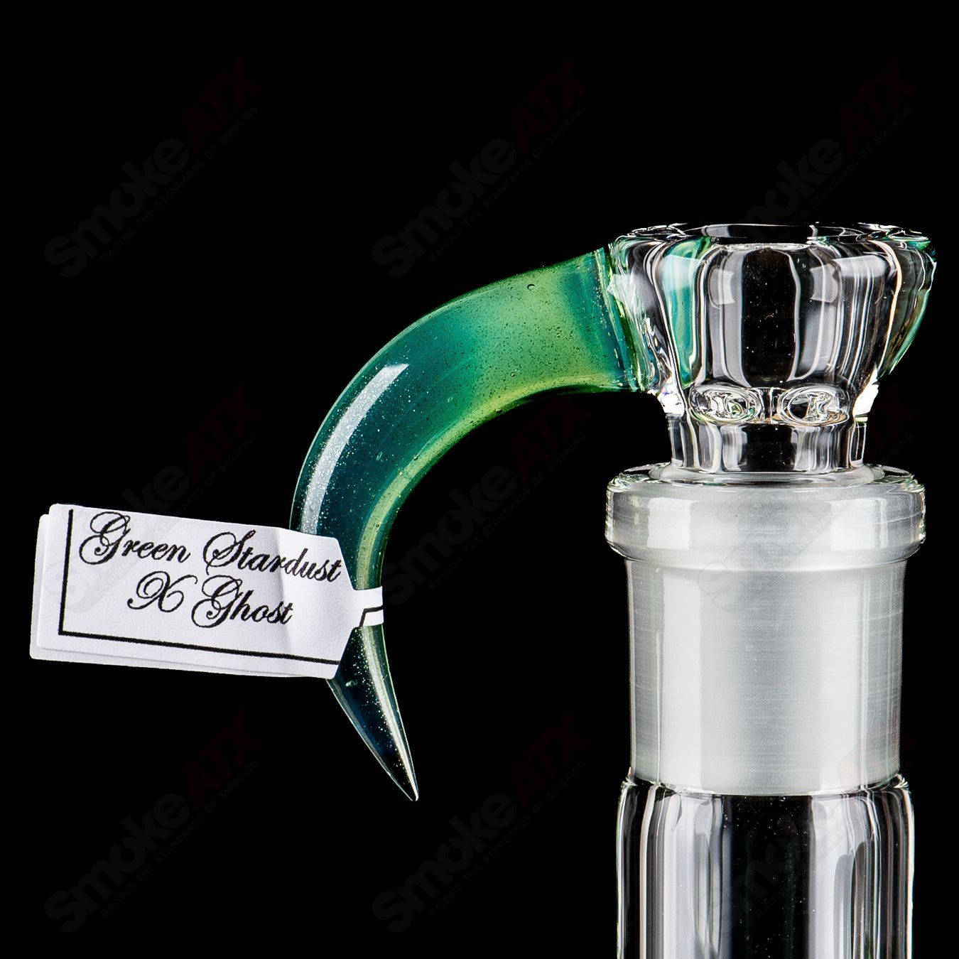 Sovereignty Glass 44x4 G-Line Partial Accent straight glass tube with body reduction, Millie and Seal accents, clear and detailed design