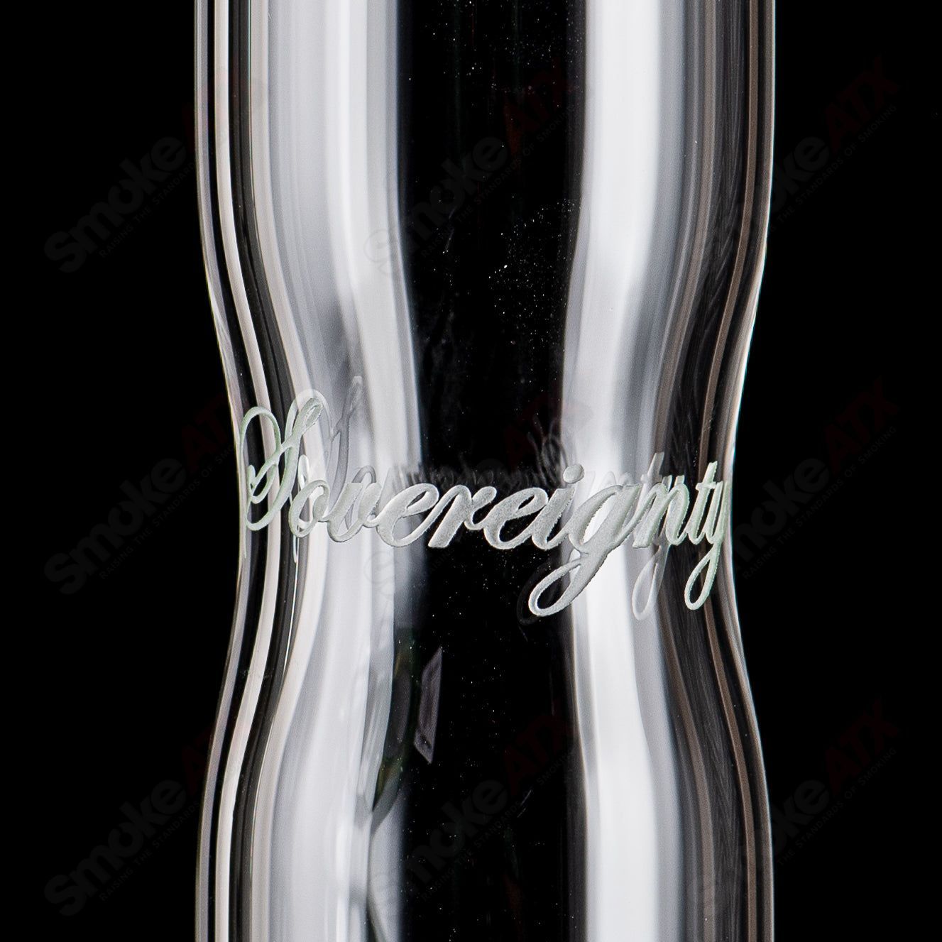 Sovereignty Glass 44x4 G-Line Partial Accent straight glass tube with body reduction, Millie and Seal accents.