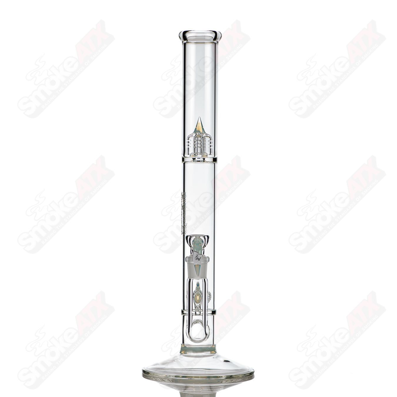 Sovereignty Glass 44x4 Imperial Partial Accent straight glass tube with clear design and detailed craftsmanship.