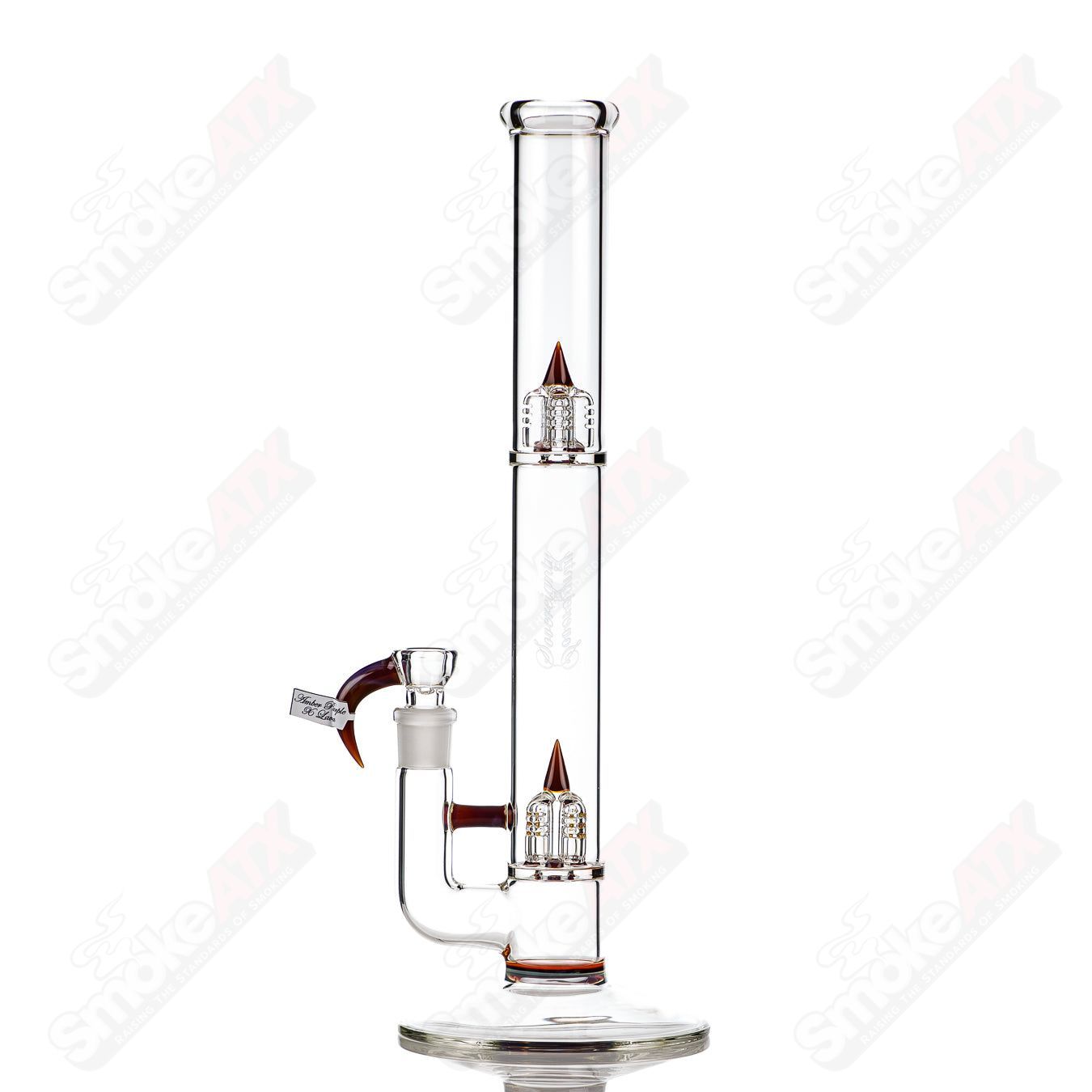 Sovereignty Glass 44x4 Inv4 Partial Accent Straight Tube in Amber Purple and Lava, featuring colorful glass design and straight shape.