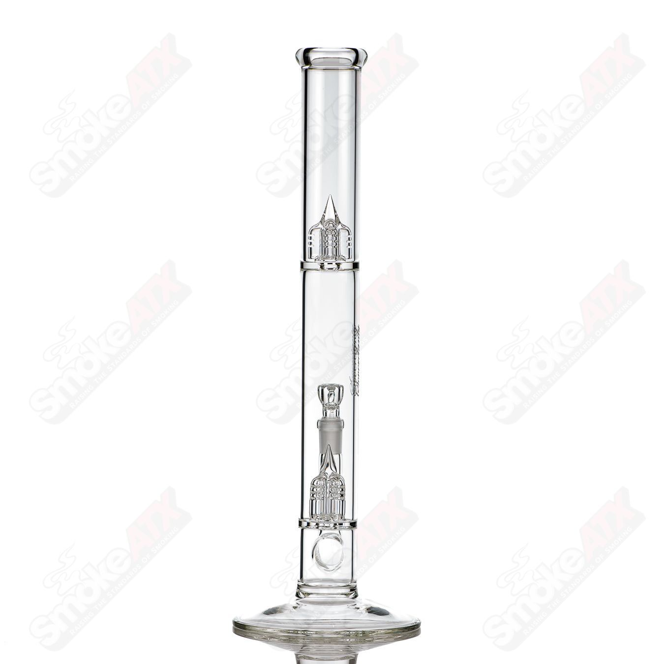 Sovereignty Glass 44x4 Inv4 Straight Tube, clear glass smoking pipe with straight design and precise craftsmanship.