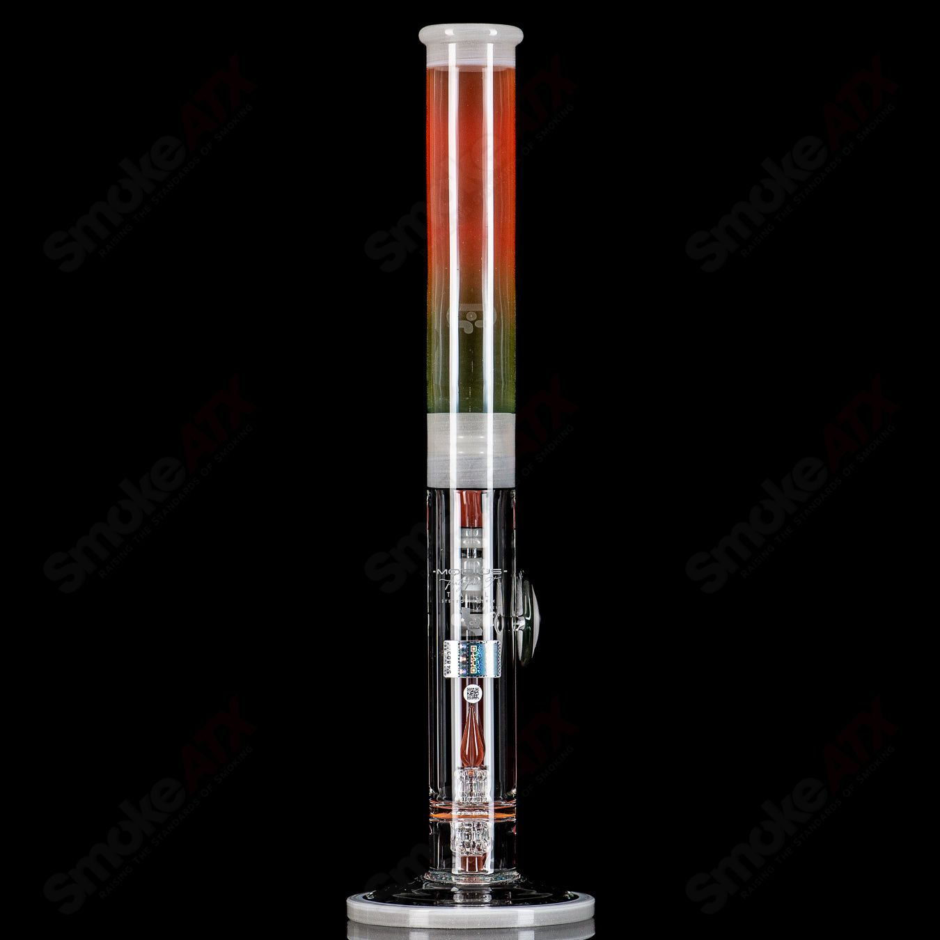 Mobius 45 T V1 Accent Waterpipe glass pipe with sleek design and clear glass construction.