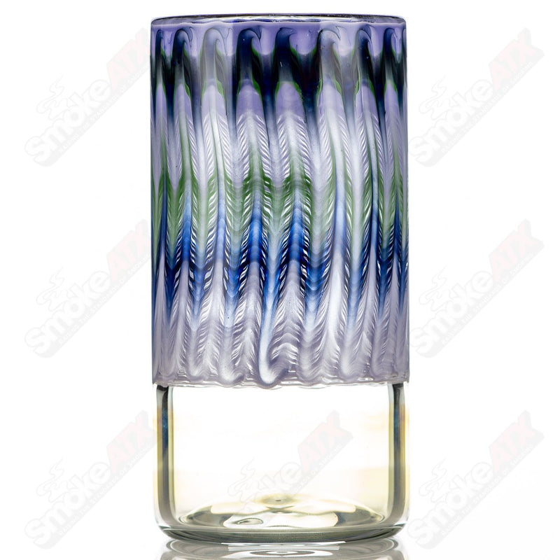 Lavender Wrap N Rake Tall Boy Drinking Glass by Ed Wolfe Glass - Smoke ATX