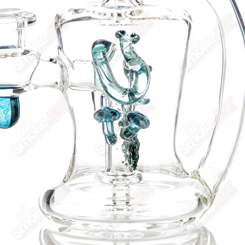 Blue Dumper Snake Sculpture rig  W/ Bowl by Gilyumglass - Smoke ATX