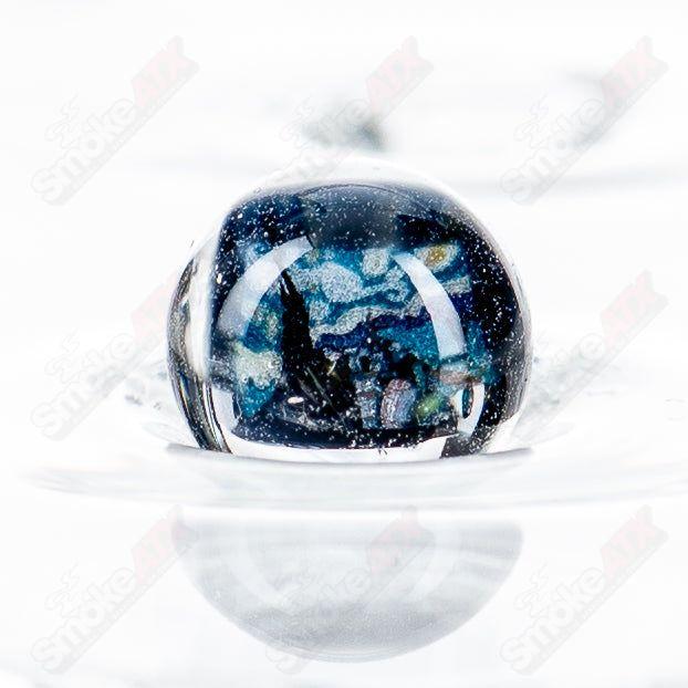 Four-piece Starry Night Slurper set by Grimm Glass featuring colorful, artistic glass drinking accessories with starry night designs.