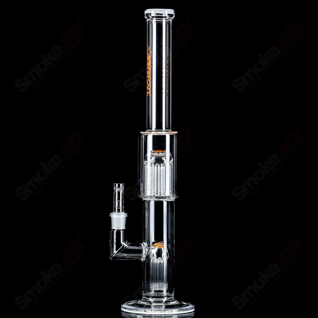 5 18mm 7/13 Arm Perc w Worked Sections Toro Glass - Smoke ATX