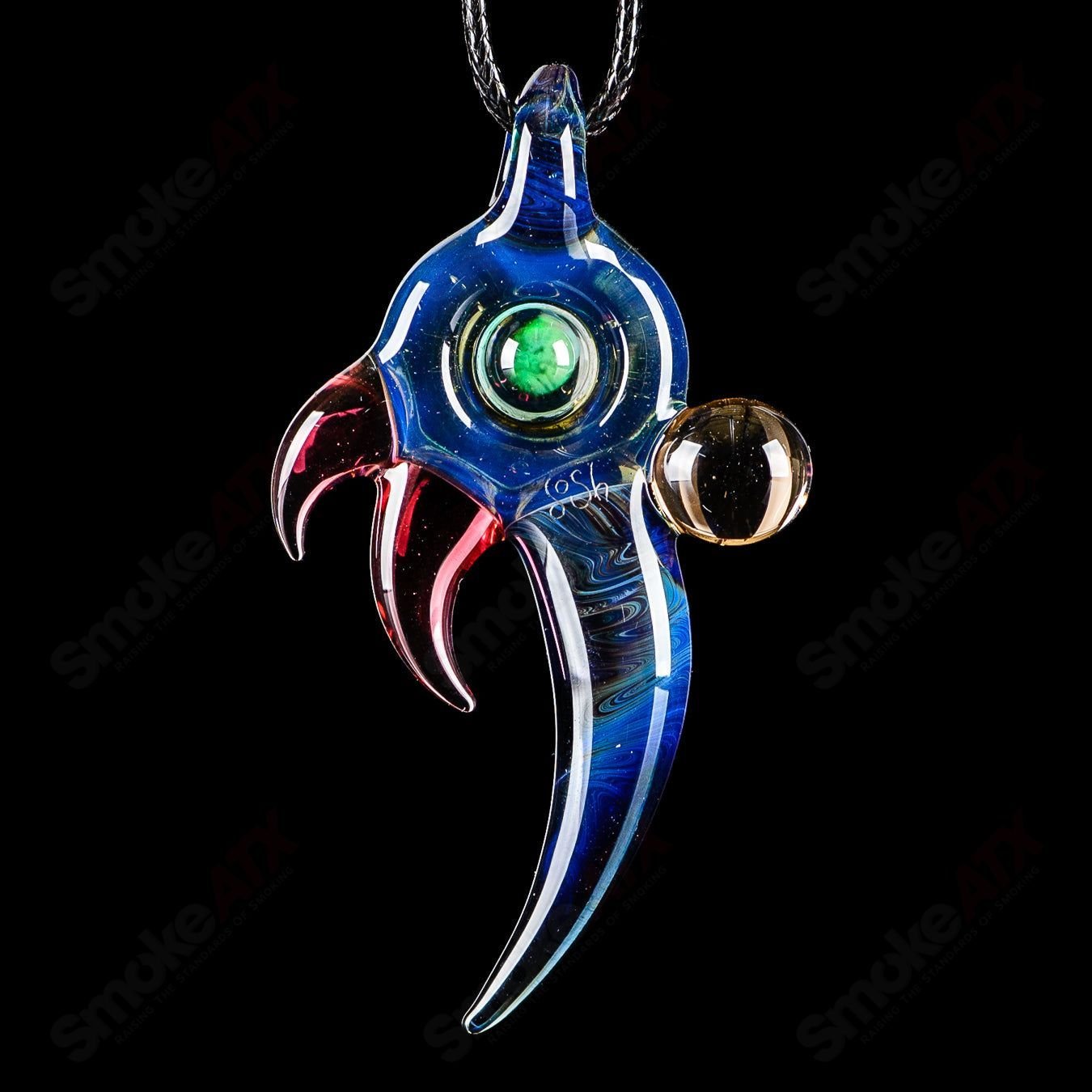 Dosh Glass #5 Amulet Pendant featuring colorful Dosh Glass heady pendant with intricate glasswork design.