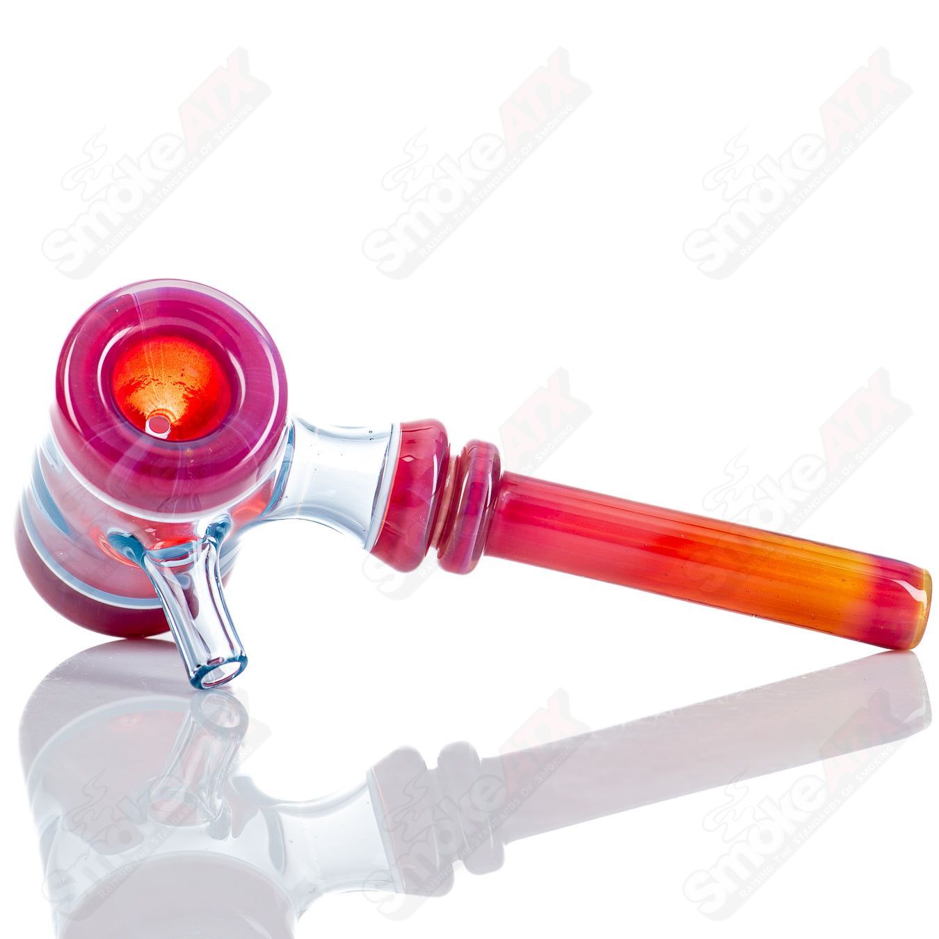 Colorful Kirkland Glassworks #5 Color Poker hand pipe with vibrant mixed colors and intricate glass design.