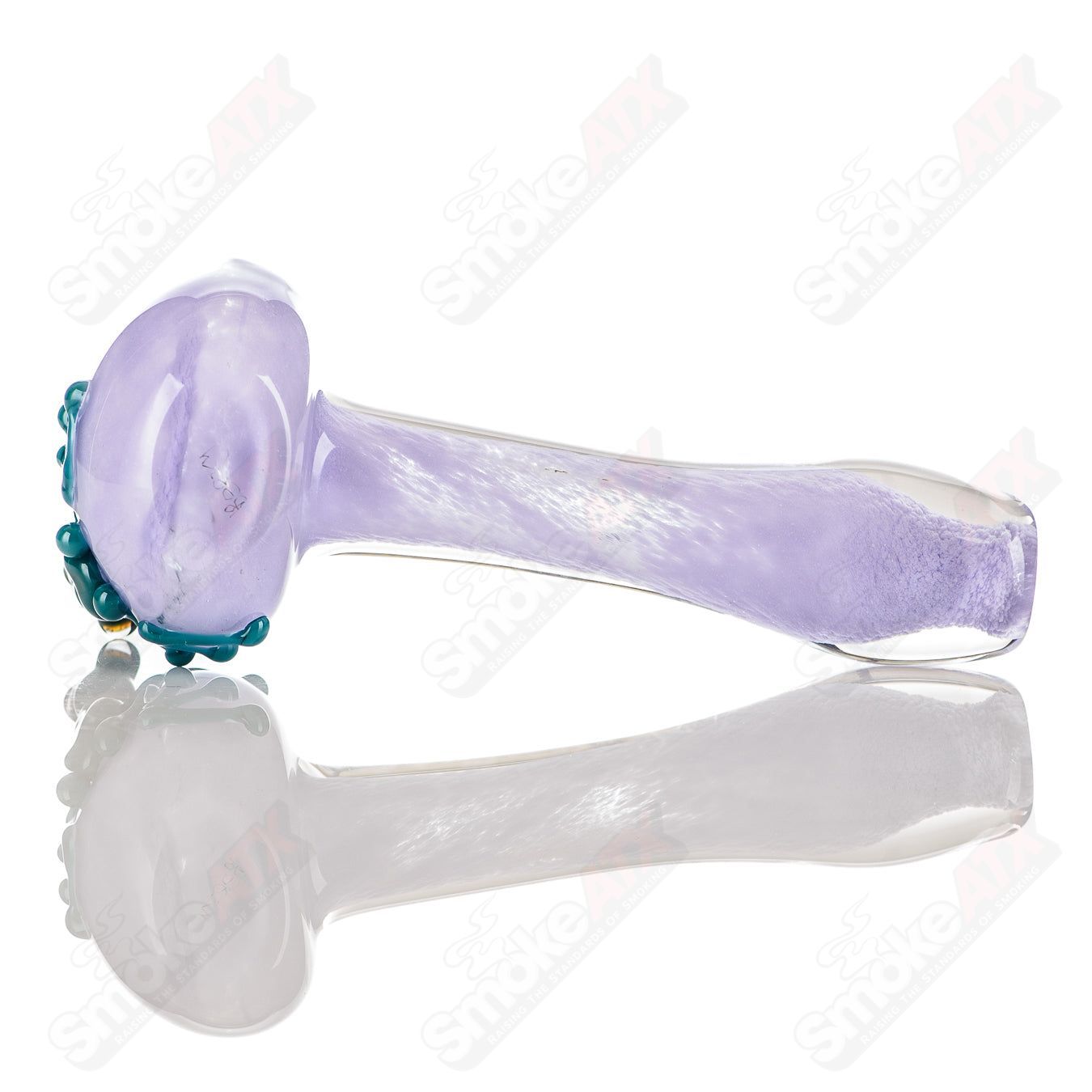Beezy Glass #5 Frog Spoon pipe with colorful glass design, featuring a frog shape and smooth mouthpiece for easy use.