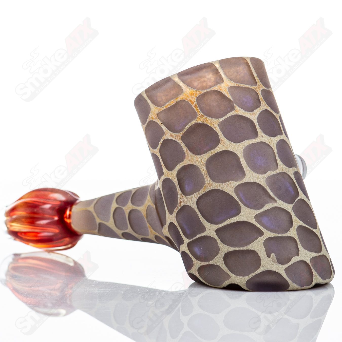 Glass Puffco Proxy attachment by Robertson Glass, clear glass top with intricate design for Puffco vaporizer.