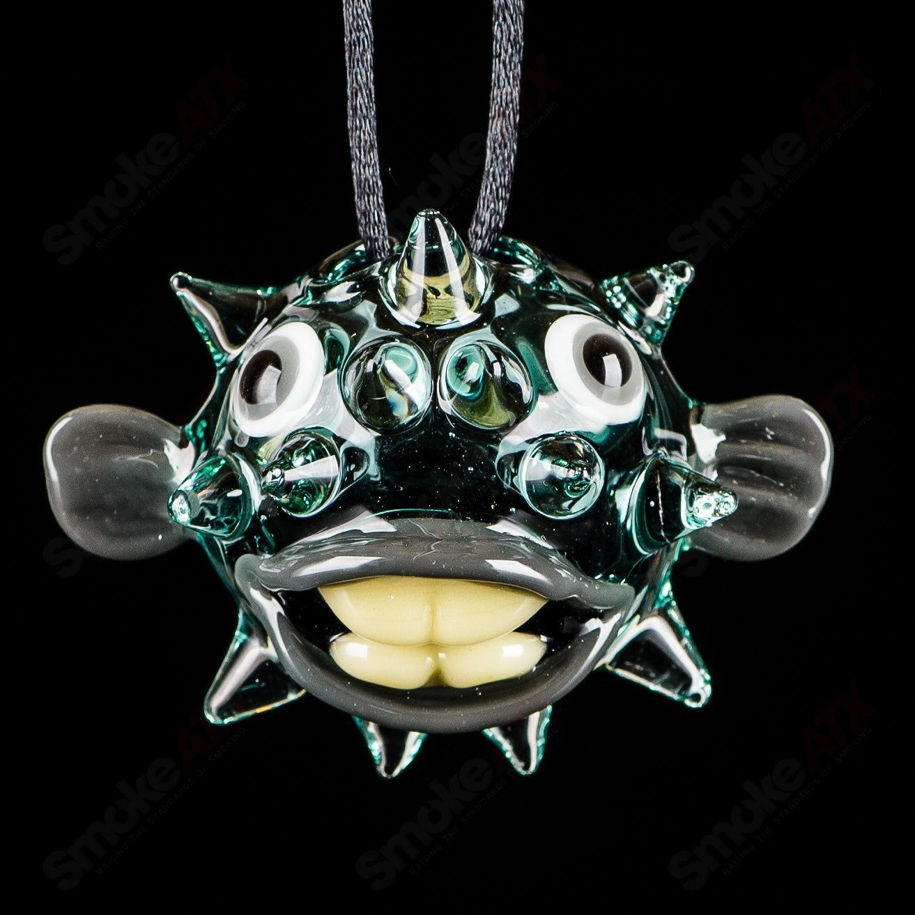 Chadd Lacy Glass #5 Puffer Pendant featuring colorful, handcrafted heady glass art with intricate details and vibrant design.