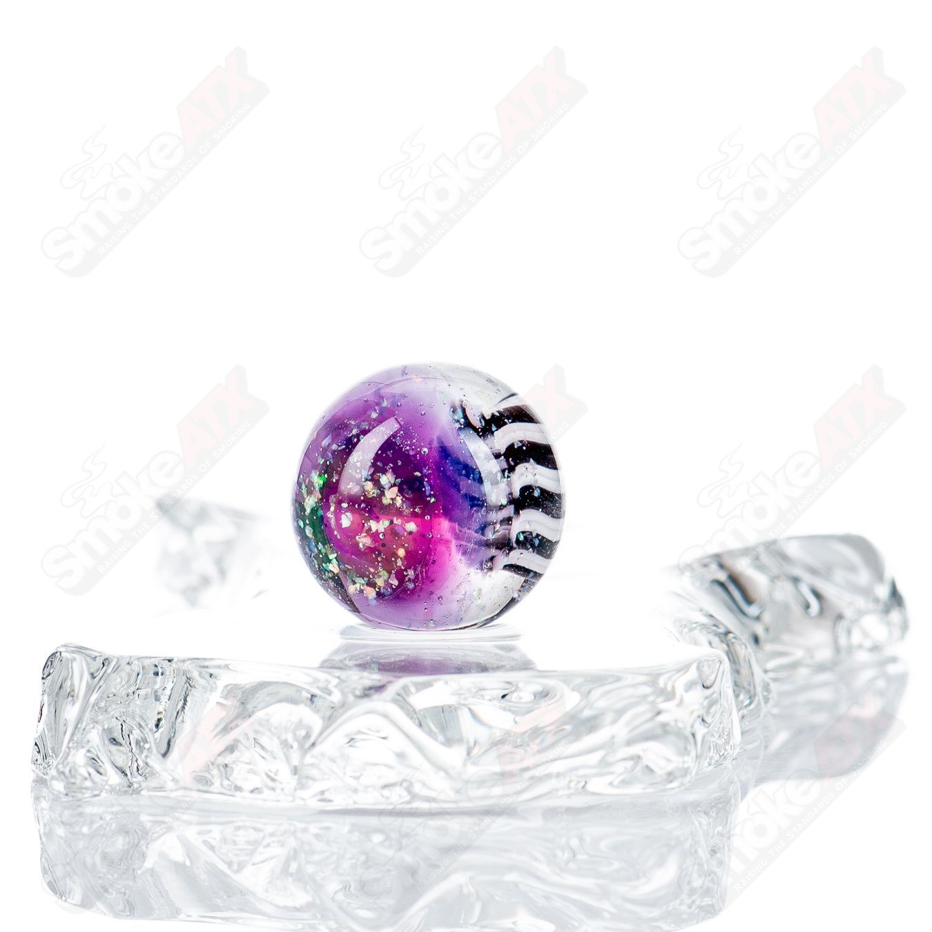 JMass Heady Glass Slurper Marble with colorful glass marbles, handcrafted art piece for decorative or smoking use.