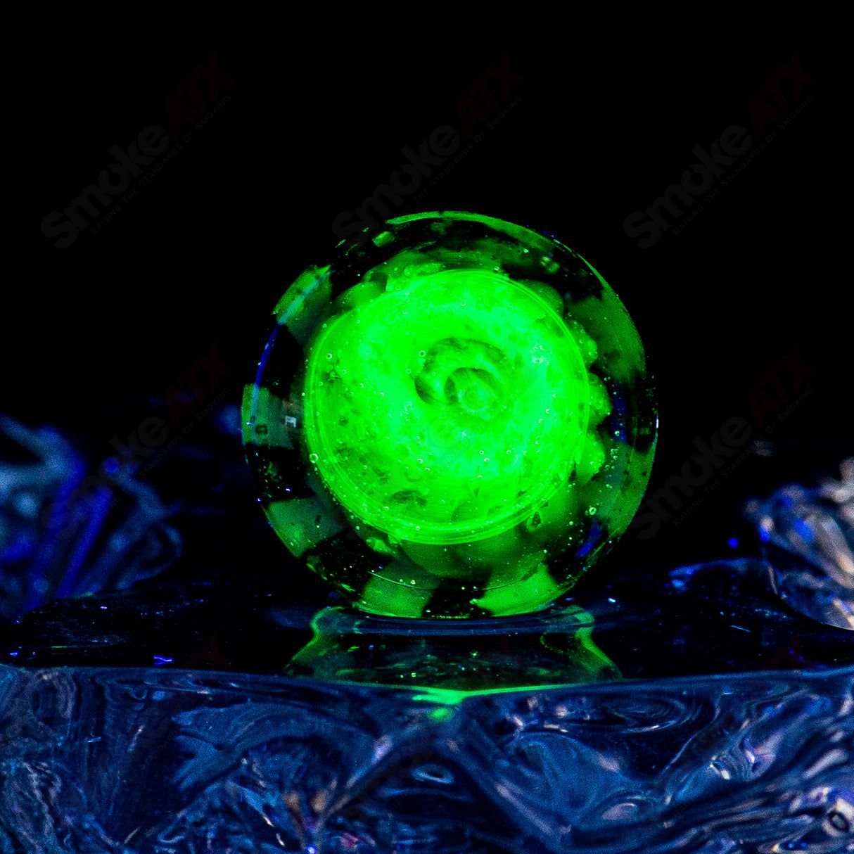 Heady glass #5 Slurper marble by JMass featuring vibrant swirling colors and intricate glasswork design.