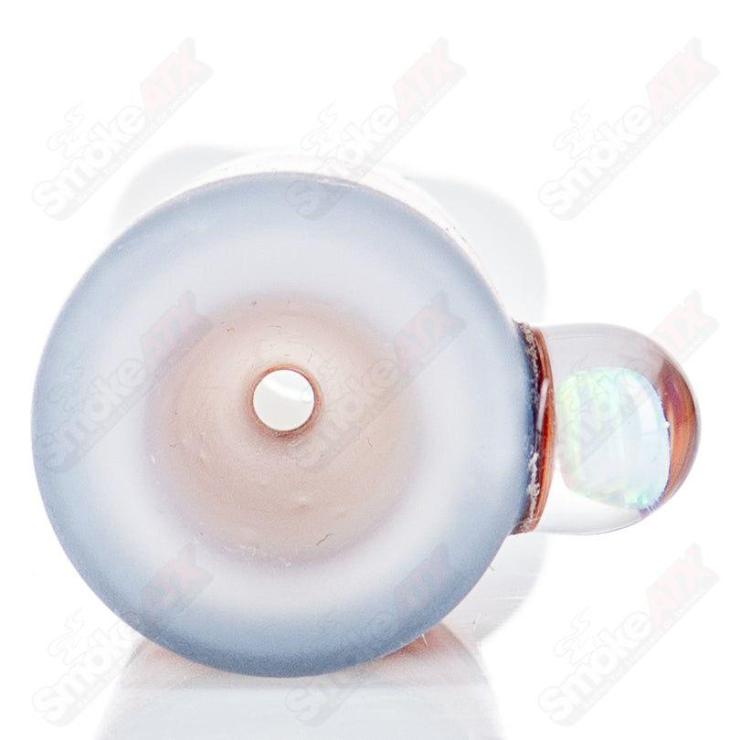 Colorful Kirkland Glassworks Wig Wag Chillum heady glass pipe with vibrant wig wag pattern and smooth glass finish.