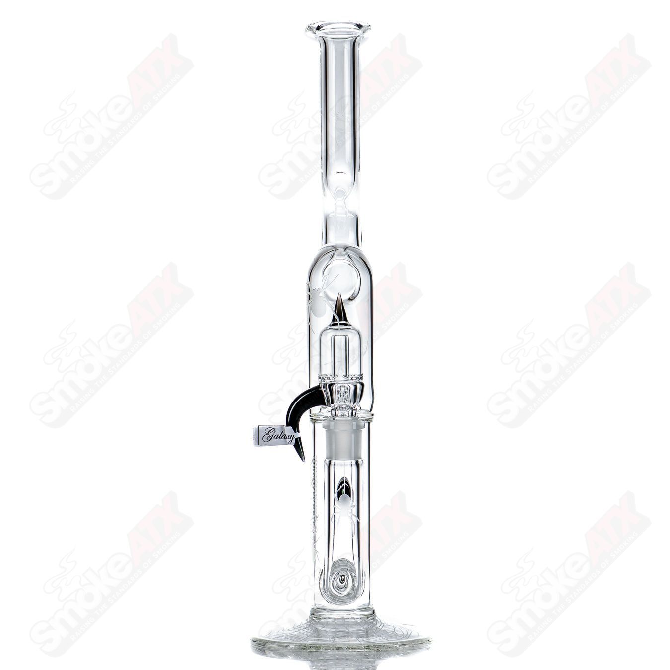 Sovereignty Glass 50mm Grid Dome 360 Stemline with minor accent, natty neck, and Halloween pattern heady glass piece.