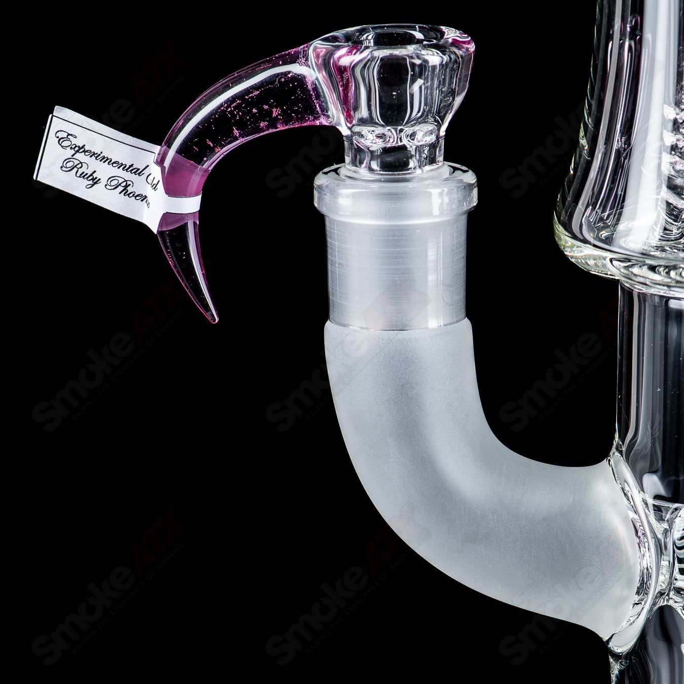 Sovereignty Glass Heady Glass straight tube with 50mm grid dome, fixed 180 minor accent, and bent neck design.