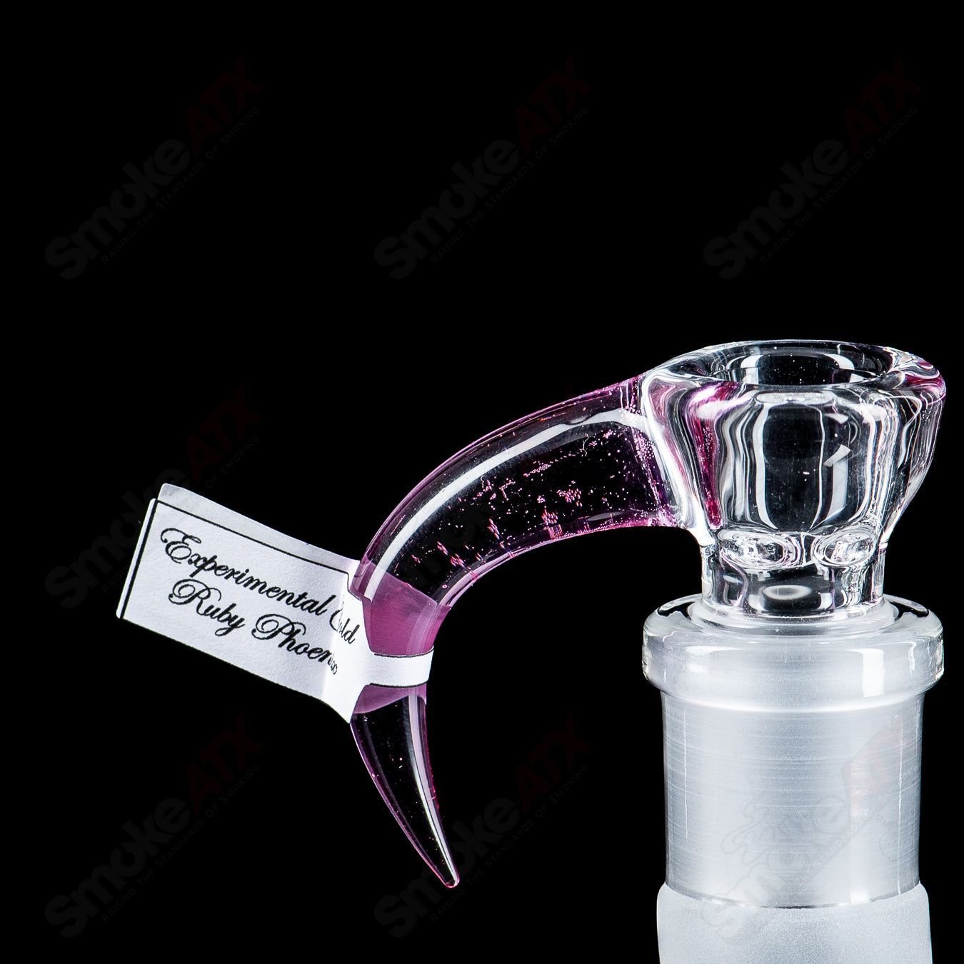 Sovereignty Glass 50mm Grid Dome Fixed 180 Minor Accent with Bent Neck, straight tube heady glass piece.