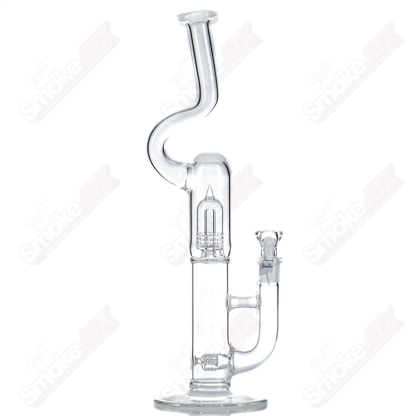 Heady glass 50mm Grid Dome Mini3 with full accent and Natty Neck design by Sovereignty Glass.