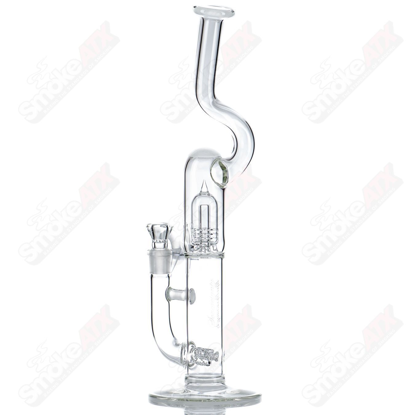 Heady Glass 50mm Grid Dome Mini3 with full accent and Natty Neck design by Sovereignty Glass, featuring intricate glasswork.
