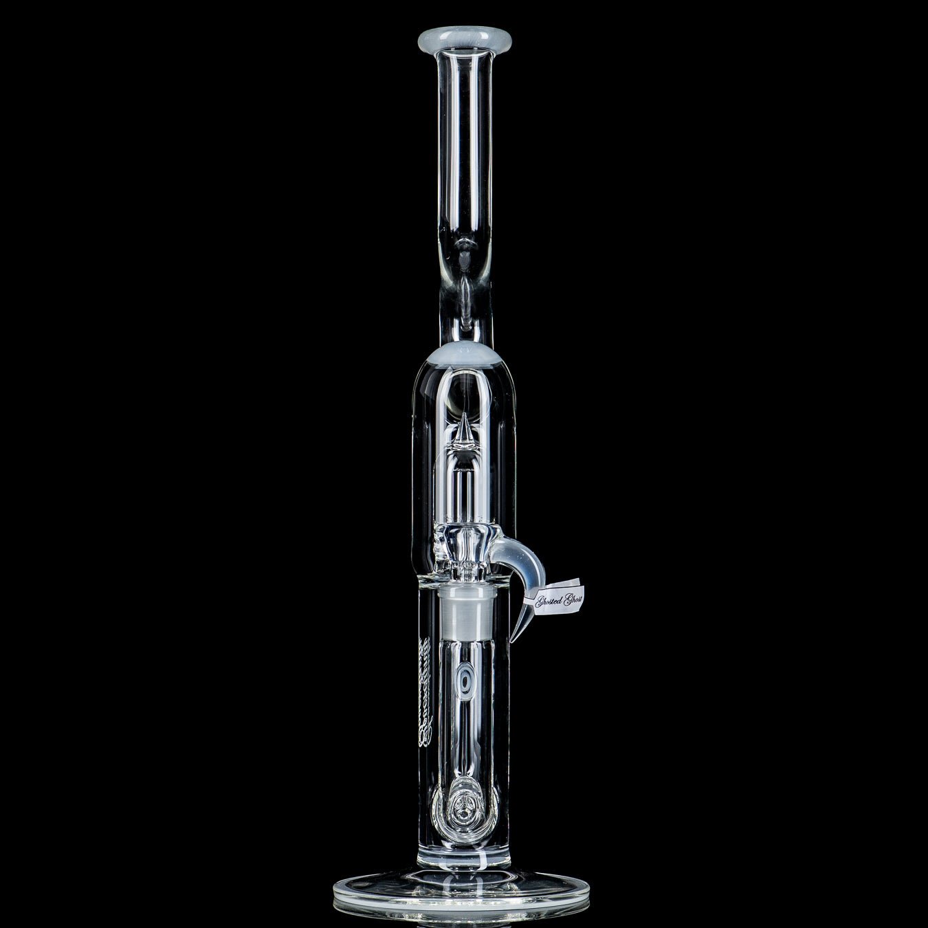 Sovereignty Glass 50mm Grid Dome Mini3 with full accent and natural neck, heady glass piece for dabbing or vaporization.