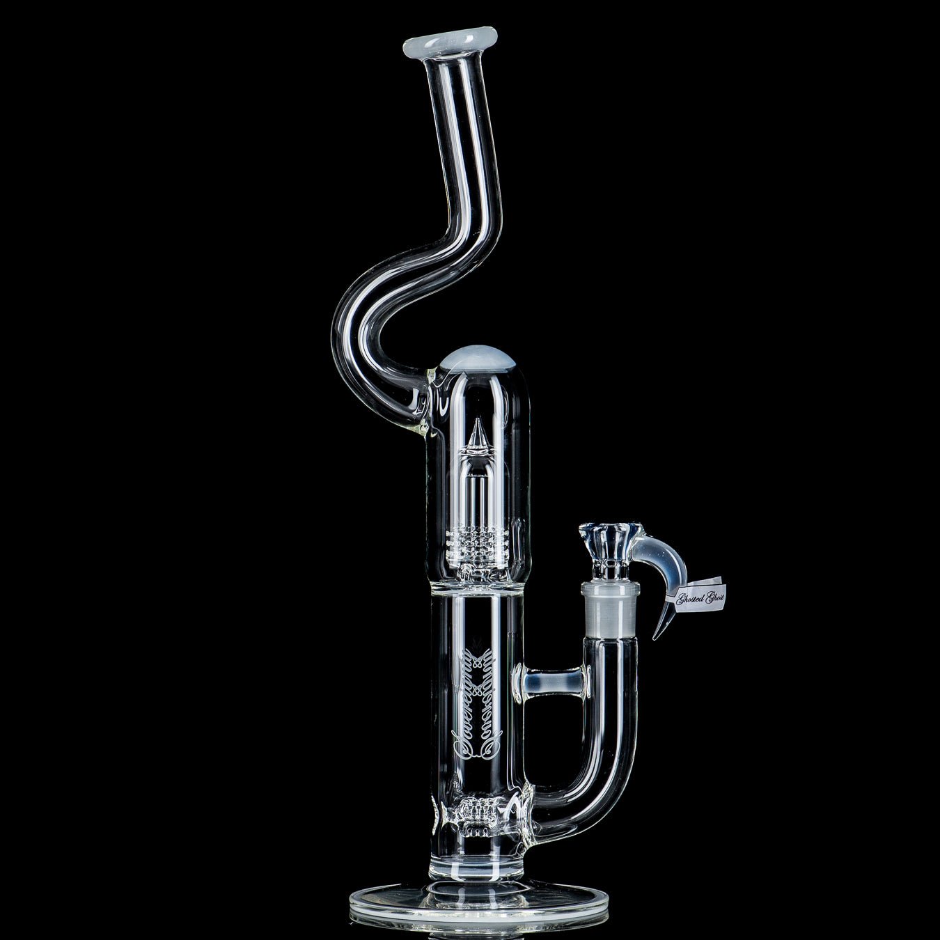 Sovereignty Glass Heady Glass 50mm Grid Dome Mini3 with full accent and Natty Neck design, showcasing intricate glasswork and vibrant details.