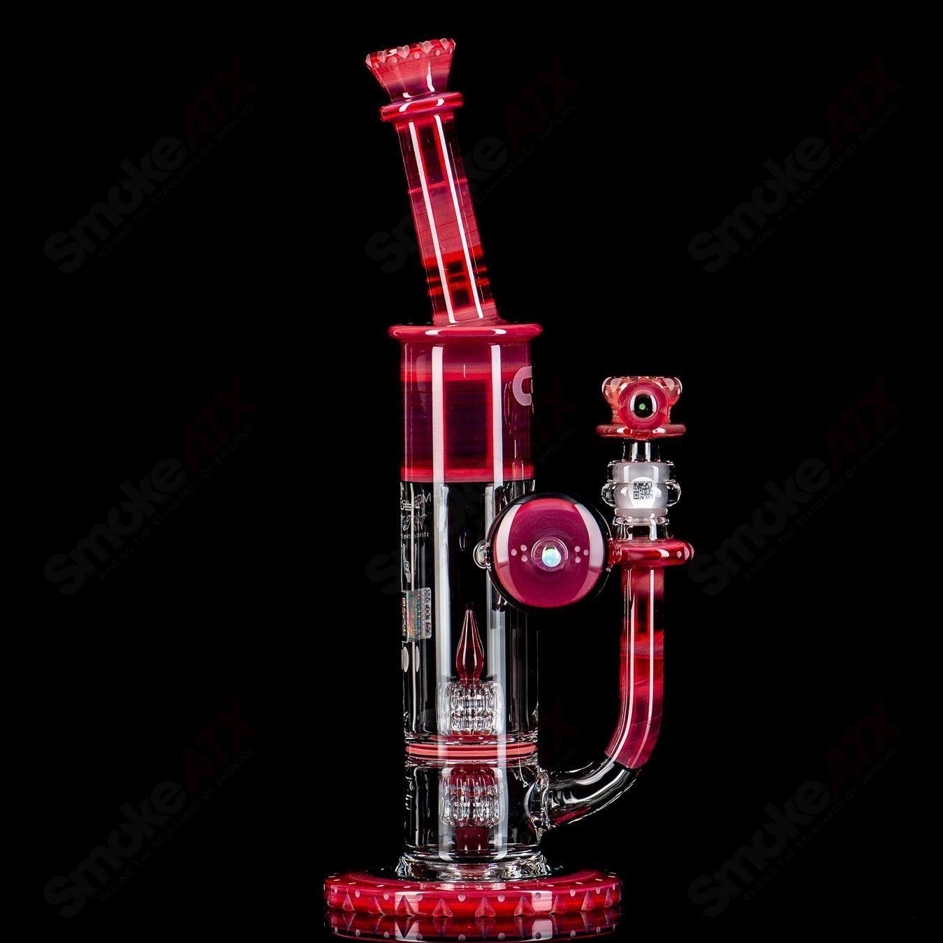 Mobius 50T V6 Hybrid 2025 waterpipe glass piece with intricate design and clear glass construction.