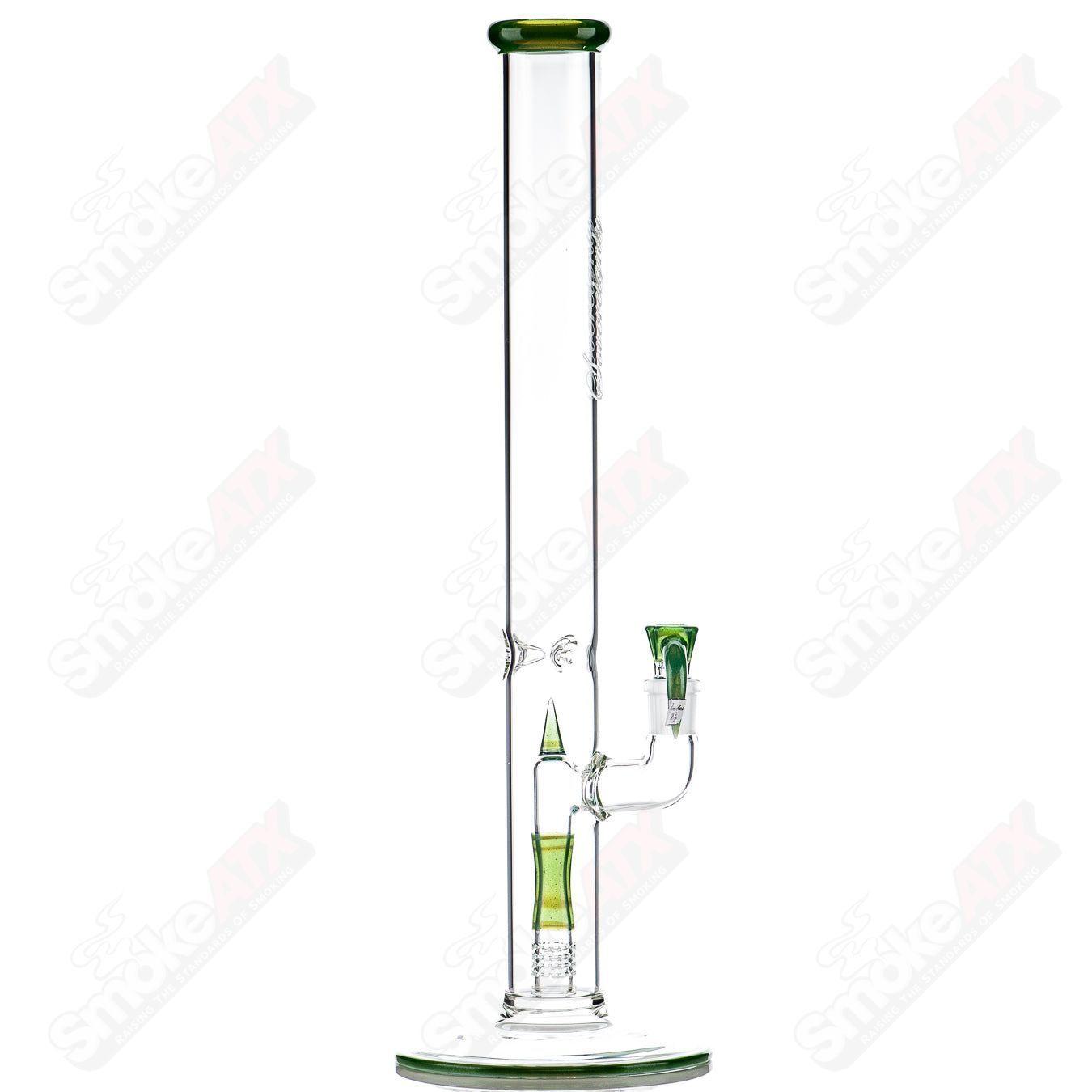 Sovereignty Glass 50x5 fixed 360 full accent straight tube with accented perc reduction for smooth filtration and stylish design