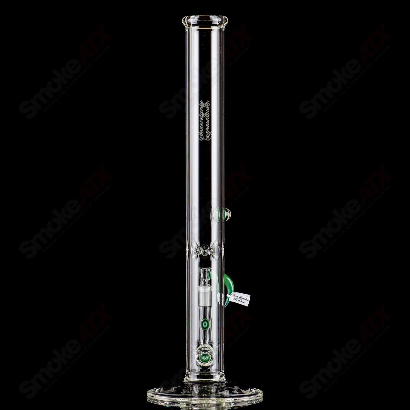 Sovereignty Glass 50x5 G-Line Minor Accent straight glass tube with Millie Sovereignty design, clear and smooth with decorative details.