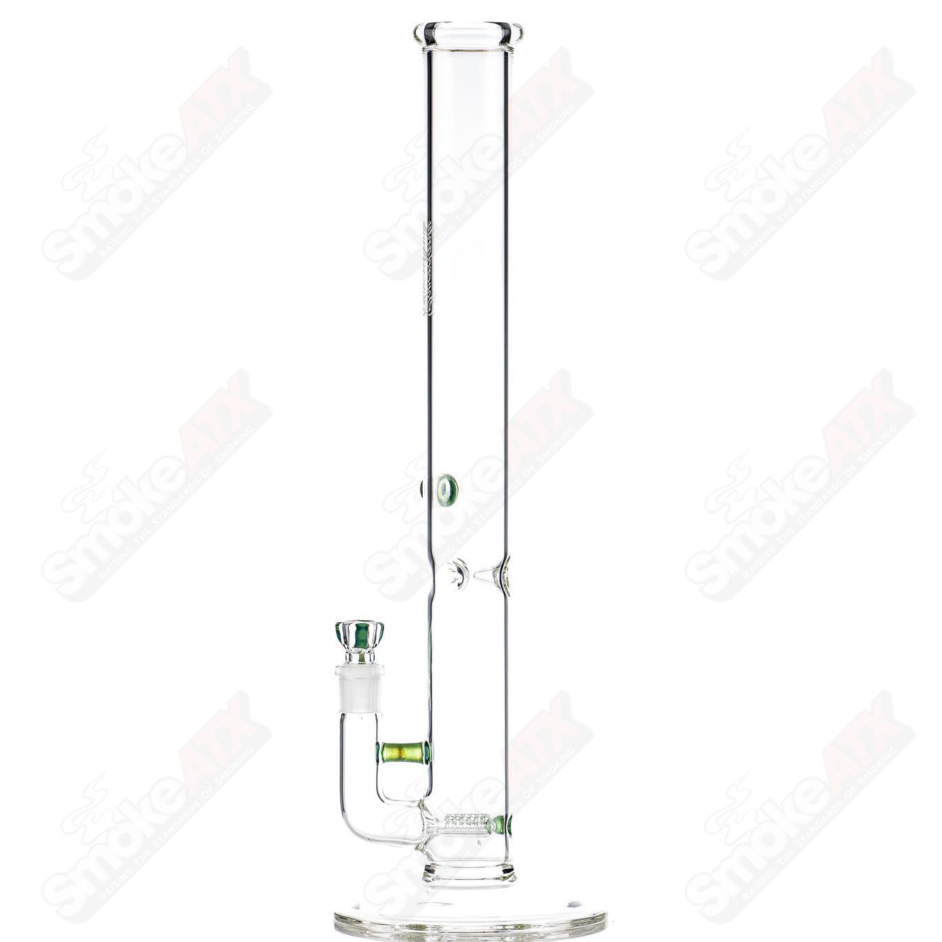 Sovereignty Glass 50x5 G-Line Minor Accent straight glass tube with Millie Sovereignty design, clear and colorful accents.