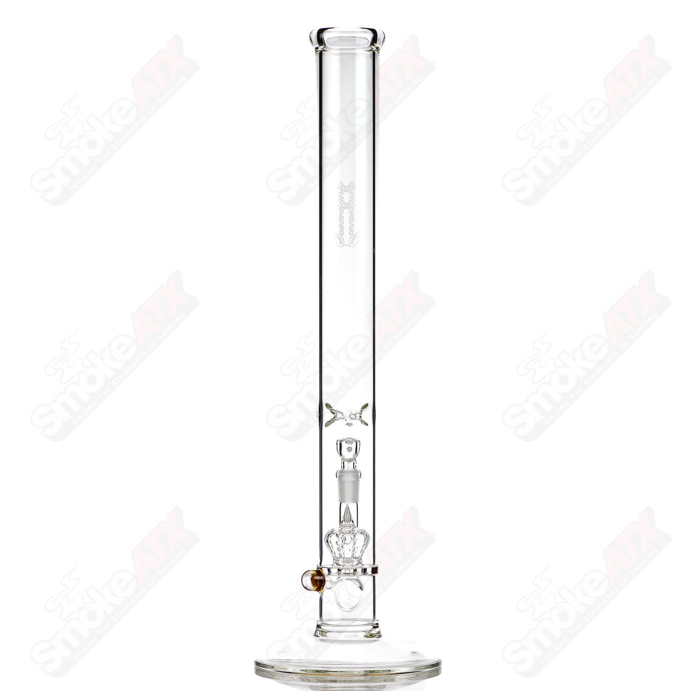Clear Imperial 50x5 straight glass tube with Milli Sovereignty branding, designed for precise smoking or vaporizing use.
