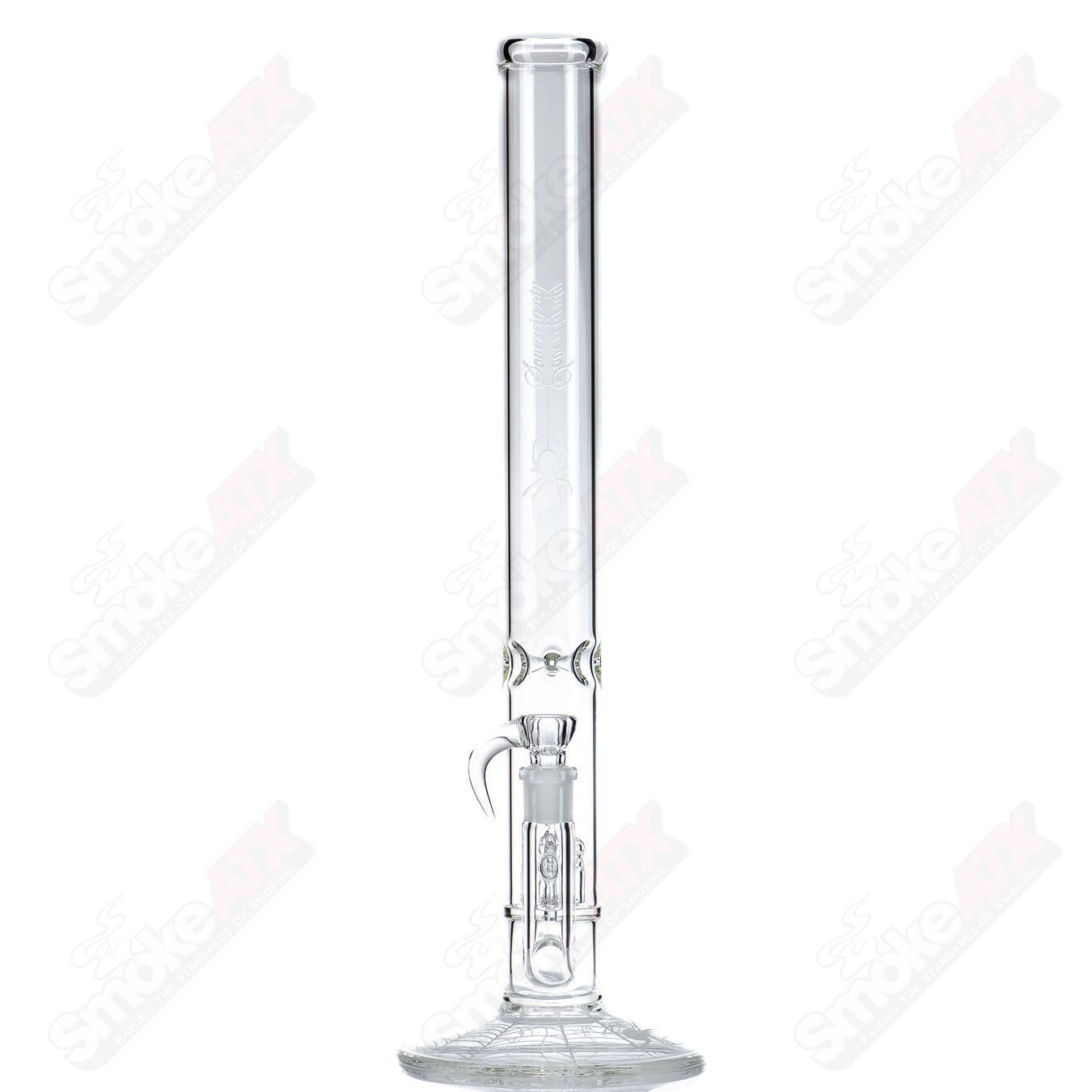 Sovereignty Glass 50x5 Inv4 clear straight tube with Halloween pattern, featuring vibrant designs on transparent glass.