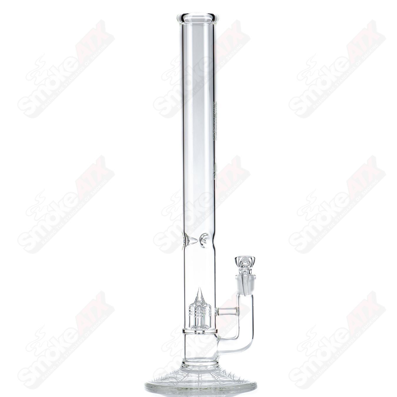 Clear glass straight tube with Halloween pattern from Sovereignty Glass, 50x5 size, featuring festive Halloween-themed designs.