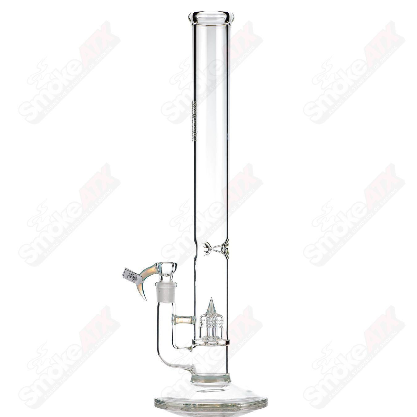 Sovereignty Glass Inv4 Partial Accent Straight Tube in 50x5 size with clear glass and partial accent design.