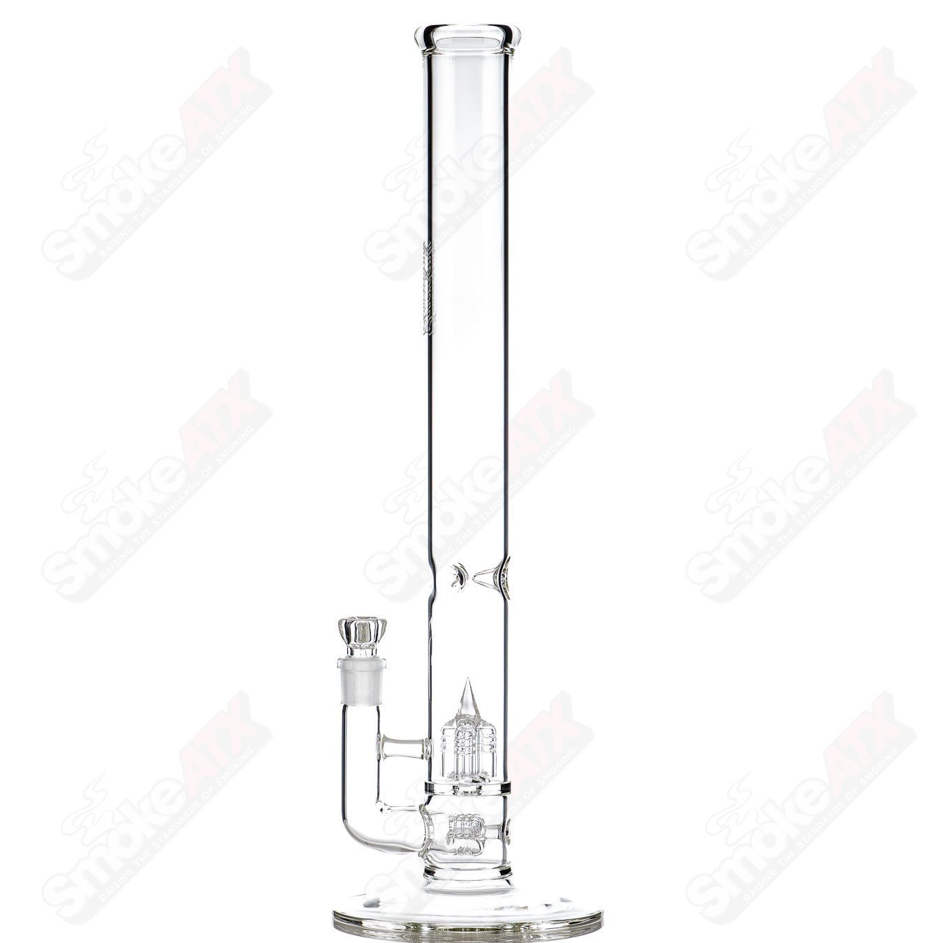 Sovereignty Glass 50x5 Mini3 to Inv4 straight glass tubes for vaporizer, clear and cylindrical with precise connection ends.