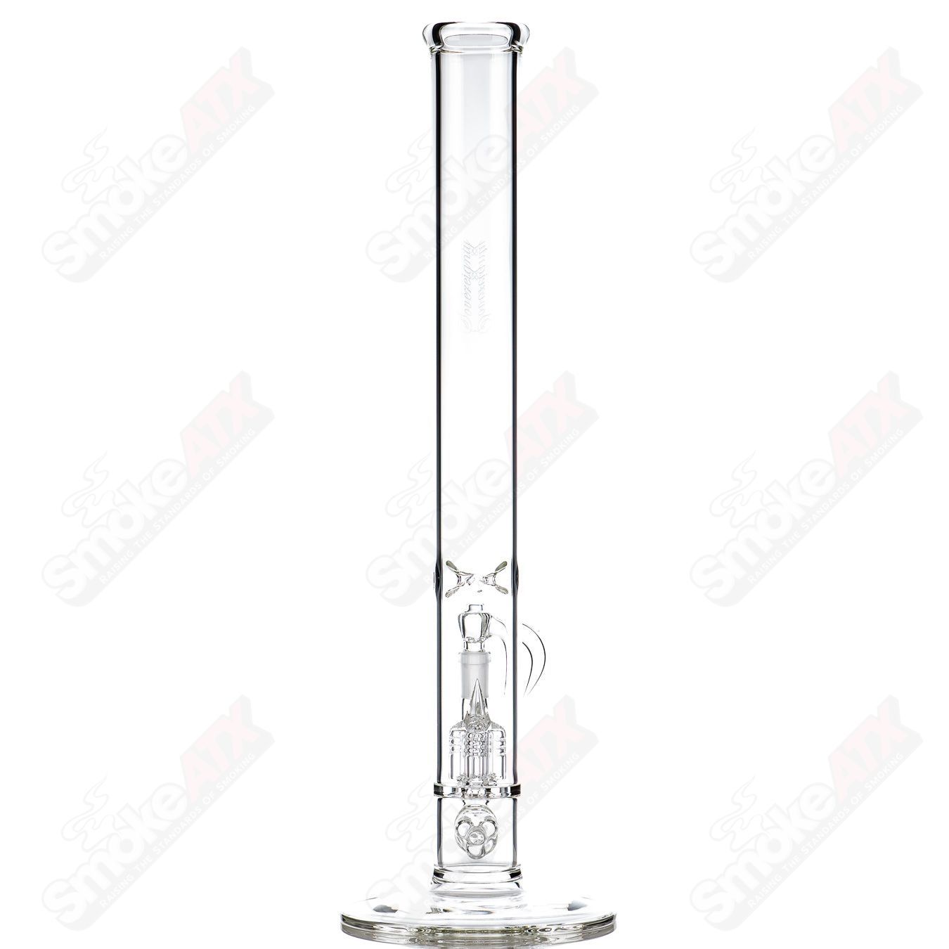 Sovereignty Glass 50x5 Mini3 to Inv4 straight glass tube for smoking devices, clear and durable with precise connections.
