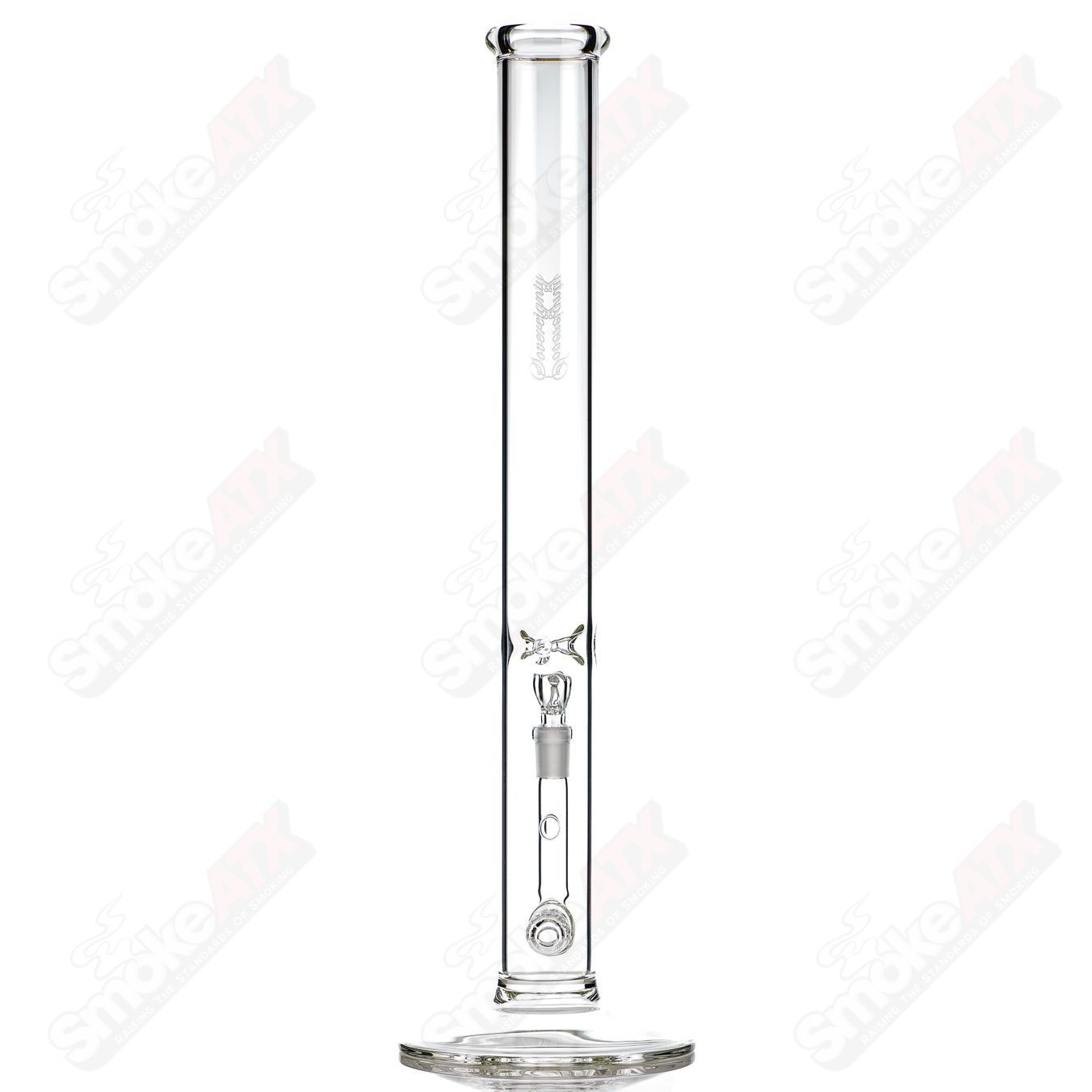 Clear glass 50x5 Stemline Sovereignty straight tube with sleek design, showcasing the signature Sovereignty Glass craftsmanship.