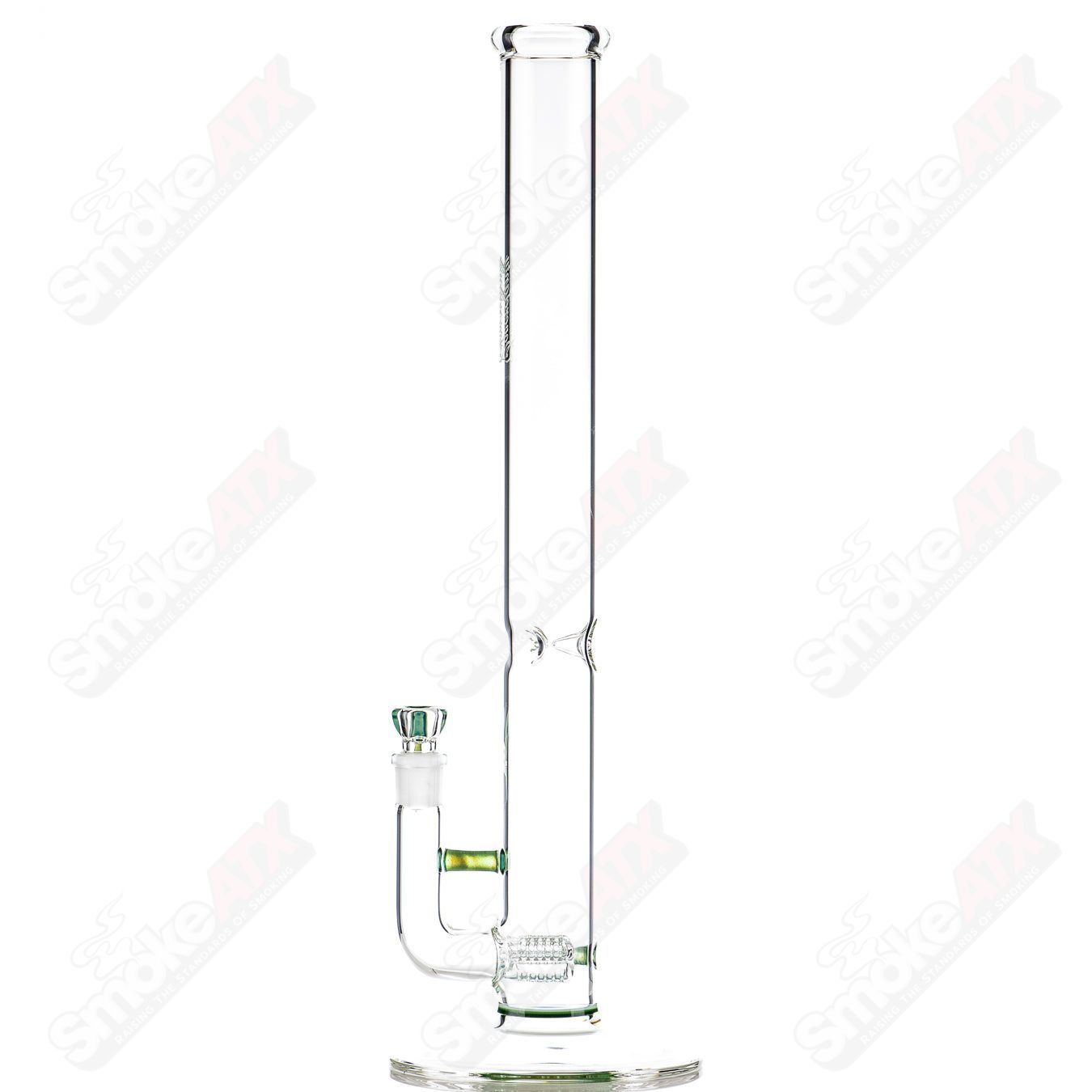 Sovereignty Glass 50x5 Threeline Partial Accent straight glass tube with colorful design and clear straight shape.